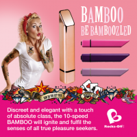 купить Мощный минивибратор Rocks Off Bamboo Rose Gold, 10 режимов работы, водонепроницаемый купить Мощный минивибратор Rocks Off Bamboo Rose Gold, 10 режимов работы, водонепроницаемый