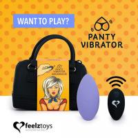 купить Вибратор в трусики FeelzToys Panty Vibrator Purple с пультом ДУ, 6 режимов работы, сумочка-чехол