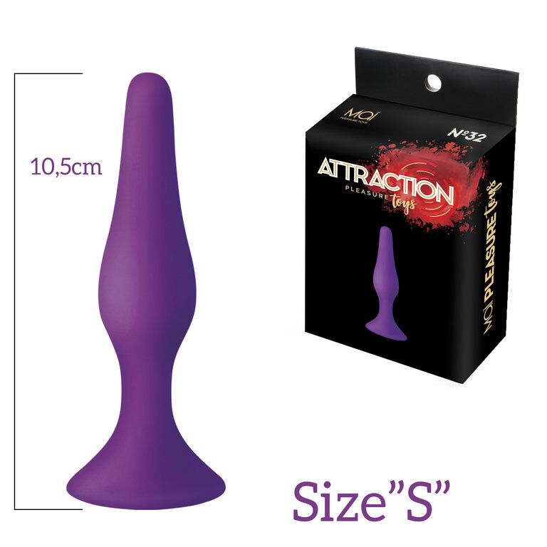 фото Анальная пробка на присоске MAI Attraction Toys №32 Purple, длина 10,5см, диаметр 2,5см фото Анальная пробка на присоске MAI Attraction Toys №32 Purple, длина 10,5см, диаметр 2,5см