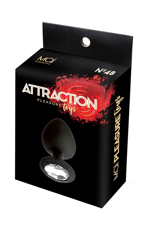 фото Анальная пробка с кристаллом MAI Attraction Toys №48 Black, длина 8,2см, диаметр 3,5см фото Анальная пробка с кристаллом MAI Attraction Toys №48 Black, длина 8,2см, диаметр 3,5см