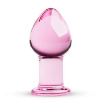 купить Розовая анальная пробка из стекла Gildo Pink Glass Buttplug No. 27