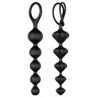 купить Набор анальных бус Satisfyer Beads Black, силикон, макс. диаметр 3,3см и 3,5см