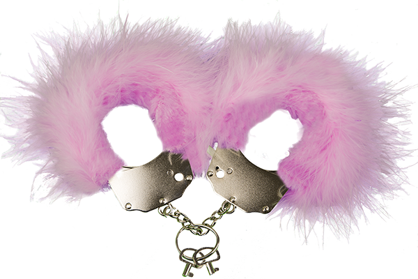 Наручники металлические Adrien Lastic Handcuffs Pink с розовой пушистой отделкой