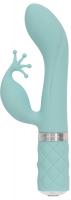 купить Роскошный вибратор-кролик Pillow Talk - Kinky Teal с кристаллом Сваровски, мощный