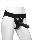 купить Страпон унисекс с вибрацией Doc Johnson Body Extensions - BE IN CHARGE, полая насадка