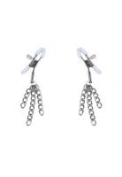 купить Зажимы для сосков с кисточками Feral Feelings - Nipple clamps Tassels, серебро/белый купить Зажимы для сосков с кисточками Feral Feelings - Nipple clamps Tassels, серебро/белый