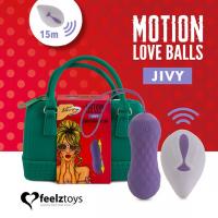 купить Вагинальные шарики с массажем и вибрацией FeelzToys Motion Love Balls Jivy с пультом ДУ, 7 режимов