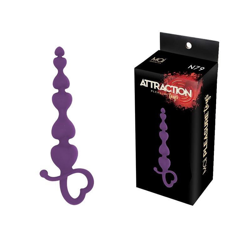 фото Анальные бусы MAI Attraction Toys №79 Purple, длина 18см, диаметр 3,1см фото Анальные бусы MAI Attraction Toys №79 Purple, длина 18см, диаметр 3,1см