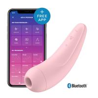 купить Вакуумный клиторальный стимулятор Satisfyer Curvy 2+ Pink с управлением через интернет
