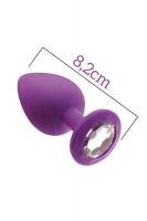 купить Анальная пробка с кристаллом MAI Attraction Toys №48 Purple, длина 8,2см, диаметр 3,5см купить Анальная пробка с кристаллом MAI Attraction Toys №48 Purple, длина 8,2см, диаметр 3,5см