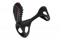 купить Вибронасадка на член Adrien Lastic Gladiator с пультом ДУ, стимуляция клитора и точки G, 2 мотора