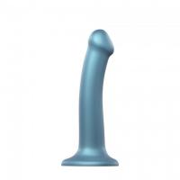 купить Насадка для страпона Strap-On-Me Mono Density Dildo Blue M, диам. 3,3см, однослойный силикон, гибкий