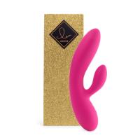 купить Гибкий вибратор кролик с двумя моторами FeelzToys Lea Rabbit Vibrator Rubine Red