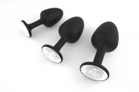 купить Анальная пробка Dorcel Geisha Plug Diamond M с шариком внутри, создает вибрации, макс. диаметр 3,2см