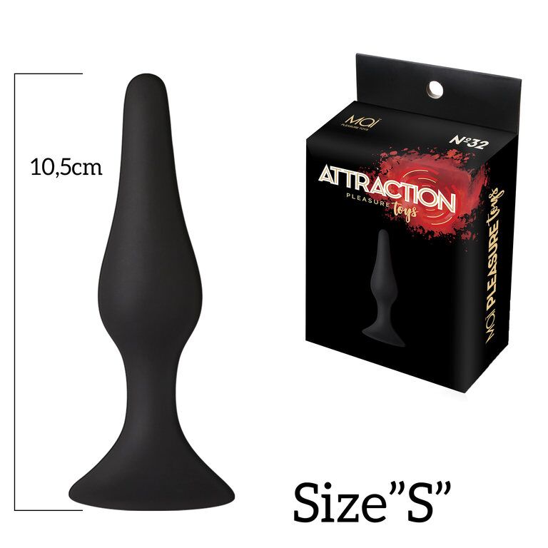 фото Анальная пробка на присоске MAI Attraction Toys №32 Black, длина 10,5см, диаметр 2,5см фото Анальная пробка на присоске MAI Attraction Toys №32 Black, длина 10,5см, диаметр 2,5см