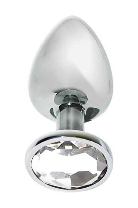 Анальная пробка с кристаллом MAI Attraction Toys №74, длина 10см, диаметр 4см