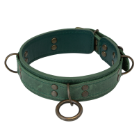 купить Премиум ошейник LOVECRAFT размер M зеленый, натуральная кожа, в подарочной упаковке