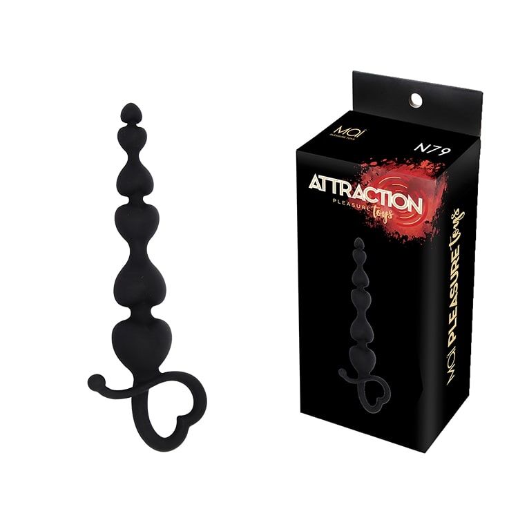 фото Анальные бусы MAI Attraction Toys №79 Black, длина 18см, диаметр 3,1см фото Анальные бусы MAI Attraction Toys №79 Black, длина 18см, диаметр 3,1см