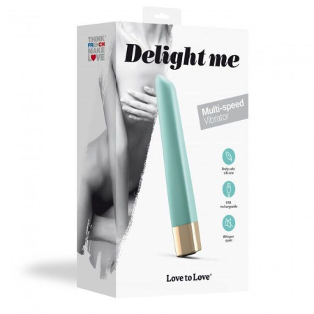 фото Мощный минивибратор Love To Love Delight Me Menthe с мягким кончиком, 16 режимов работы
