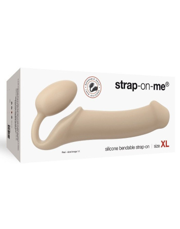 фото Безремневой страпон Strap-On-Me Flesh XL, полностью регулируемый, диаметр 4,5см