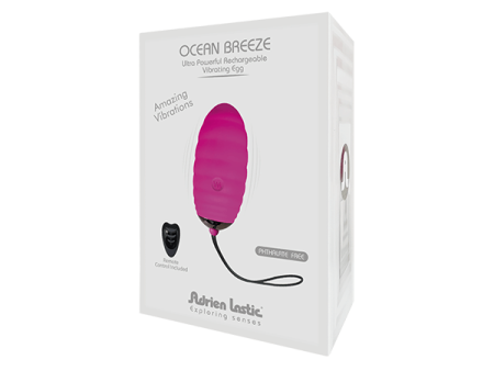 фото Виброяйцо Adrien Lastic Ocean Breeze Pink с пультом ДУ, 10 режимов работы