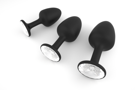 фото Анальная пробка Dorcel Geisha Plug Diamond M с шариком внутри, создает вибрации, макс. диаметр 3,2см