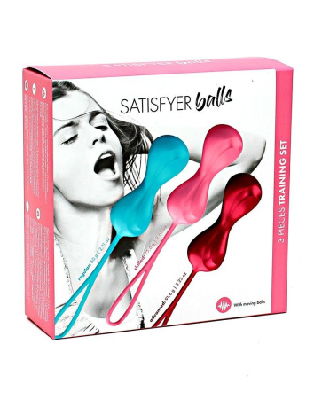 фото Вагинальные шарики Satisfyer Power Balls (3 пары), диаметр 3,4см, вес 60-76-92гр, с шариком внутри