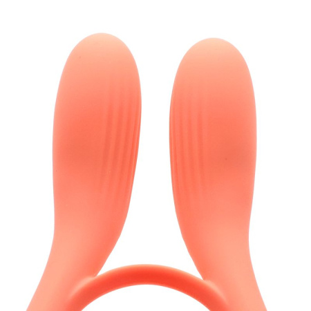 фото Вибратор для пар KisToy Martin Orange, два мотора, крепление на член, диаметр 32мм