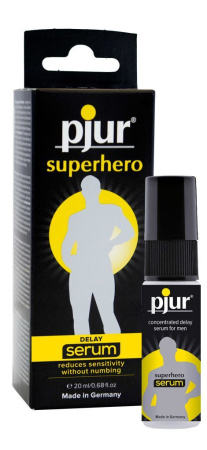 фото Пролонгирующий гель pjur Superhero Serum 20 мл, создает невидимую пленку снижающую чувствительность