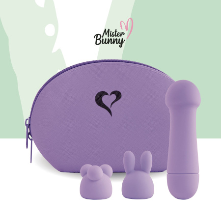фото Мини-вибратор FeelzToys Mister Bunny Purple с двумя насадками фото Мини-вибратор FeelzToys Mister Bunny Purple с двумя насадками