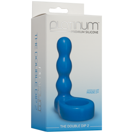 фото Насадка для двойного проникновения Doc Johnson The Double Dip 2 Blue, для пениса или игрушки