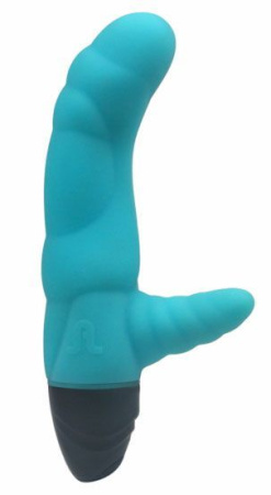 фото Вибратор рельефный Adrien Lastic Cyclone Blue со стимуляцией точки G, два мотора