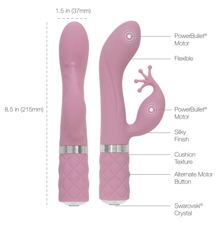 фото Роскошный вибратор-кролик Pillow Talk - Kinky Pink с кристаллом Сваровски, мощный фото Роскошный вибратор-кролик Pillow Talk - Kinky Pink с кристаллом Сваровски, мощный