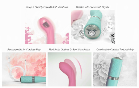 фото Роскошный вибратор Pillow Talk - Sassy Pink с кристаллом Сваровски для точки G, подарочная упаковка