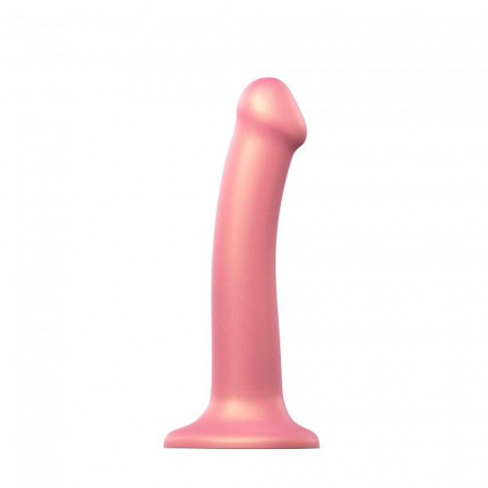 фото Насадка для страпона Strap-On-Me Mono Density Dildo Rose M, диам. 3,3см, однослойный силикон, гибкий