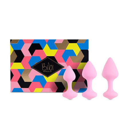 фото Набор силиконовых анальных пробок FeelzToys - Bibi Butt Plug Set 3 pcs Pink фото Набор силиконовых анальных пробок FeelzToys - Bibi Butt Plug Set 3 pcs Pink