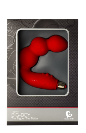 фото Вибромассажер простаты Rocks Off Big-Boy Red, массаж промежности, макс диаметр 4см