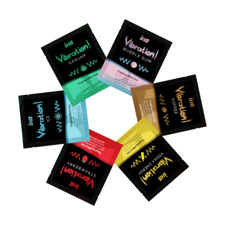 фото Набор пробников жидкого вибратора Intt Vibration Six Flavor Mix (12 по 5 мл)