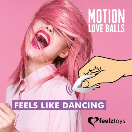 фото Вагинальные шарики с жемчужным массажем FeelzToys Motion Love Balls Foxy с пультом ДУ, 7 режимов
