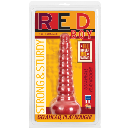 фото Анальная пробка-втулка Doc Johnson Red Boy - Red Ringer Anal Wand, макс. диаметр 4,5см