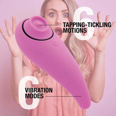 фото Пульсатор для клитора плюс вибратор FeelzToys - FemmeGasm Tapping & Tickling Vibrator Pink