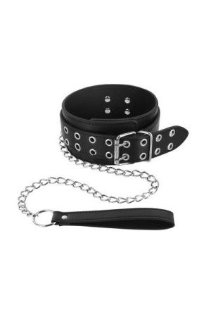 фото Ошейник широкий с поводком Fetish Tentation Eyalets and Leash фото Ошейник широкий с поводком Fetish Tentation Eyalets and Leash