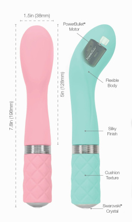 фото Роскошный вибратор Pillow Talk - Sassy Pink с кристаллом Сваровски для точки G, подарочная упаковка