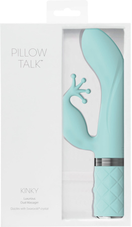 фото Роскошный вибратор-кролик Pillow Talk - Kinky Teal с кристаллом Сваровски, мощный