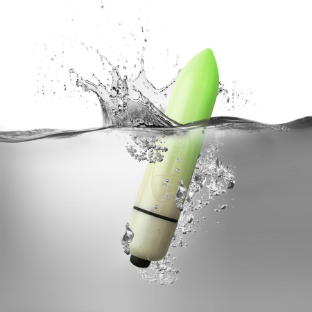 фото Вибропуля Rocks Off Neon - Halo, светится в темноте, 7 режимов работы, на батарейке