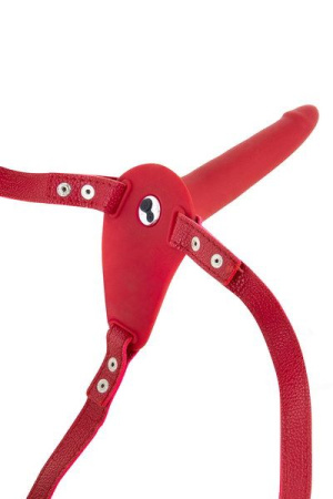 фото Страпон с вибрацией Fetish Tentation Vibrating Strap-On with Dildo Red
