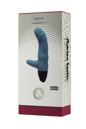 фото Вибратор рельефный Adrien Lastic Cyclone Blue со стимуляцией точки G, два мотора