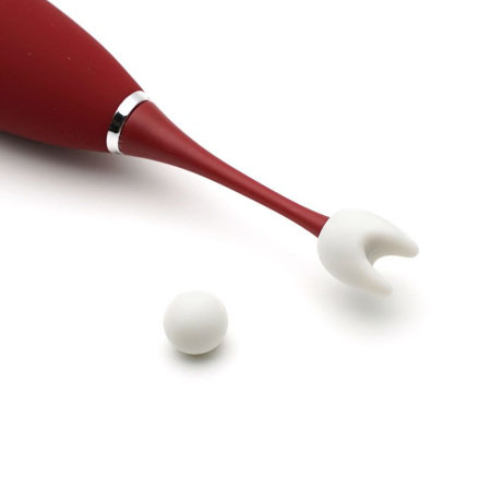 фото Клиторальный вибратор KisToy C-King, с двумя доп. насадками, мощная точечная стимуляция