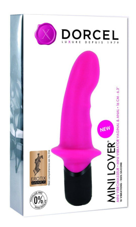 фото Вибратор Dorcel Mini Lover Magenta с ограничителем, для точки G и массажа простаты