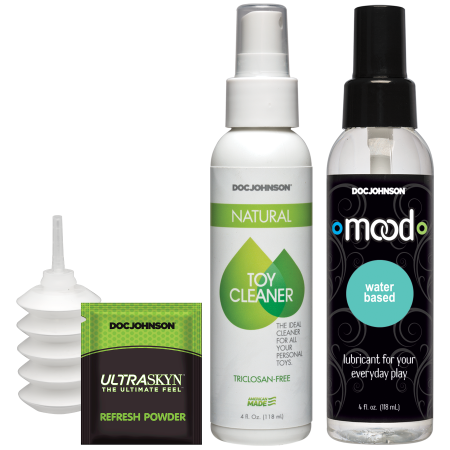 фото Набор для страпона Doc Johnson Vac-U-Lock Dual Density UltraSKYN Colors Set, диаметр 3х4,5см